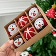 thumbnail image 4 of Beautynvta 6 Pcs Christmas Balls Set, 1.97'' Felt Christmas Ornaments Balls Tree Hanging Wool Balls, Vintage Farmhouse Hanging Rustic Balls Decorations for Xmas Tree Party Decor, 4 of 6