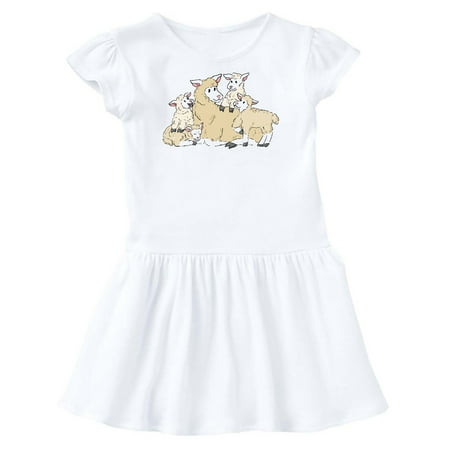 

Inktastic Cute Lamb Family Gift Toddler Girl Dress