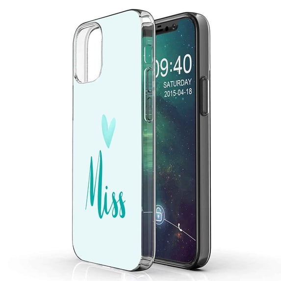 TalkingCase Clear TPU Phone Case Apple iPhone 12 Pro MAX, Miss You 1 Print, Light Weight,Ultra Flexible,Soft Touch,Anti-Scratch