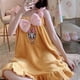 thumbnail image 5 of Bata de baño para mujer, bonita y portátil, con gran absorción de agua, suave, con tirantes, para el hogar, color amarillo, 5 of 5