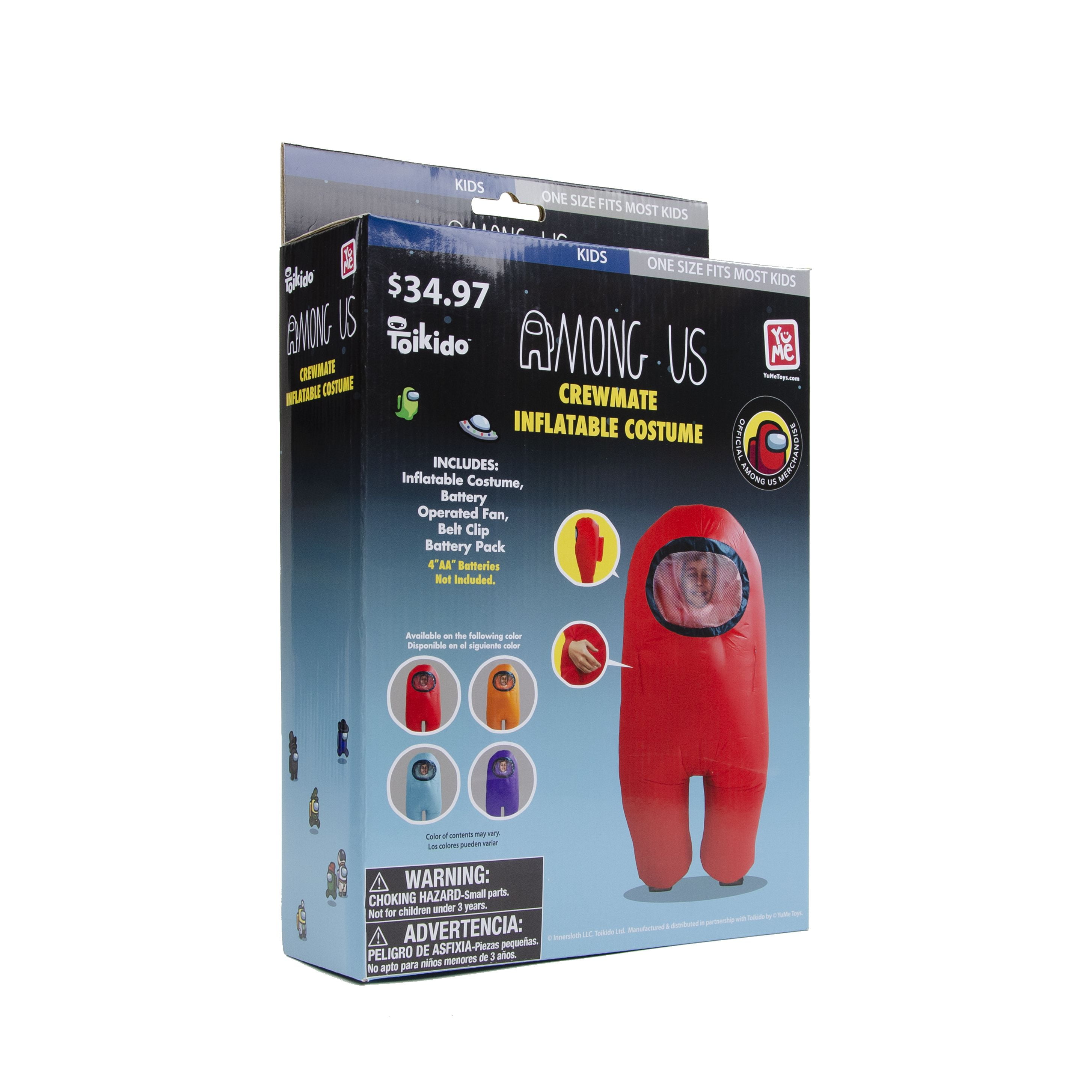Among Us Inflatable Halloween Fantasy Costumes, Regular One Size Red