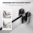 thumbnail image 4 of 56–60" x 60" Fully Frameless Double Sliding Bathtub Door, 5/16" (8mm) Clear Tempered Glass with Stainless Steel Hardware, Matte Black, 4 of 9