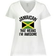 thumbnail image 3 of Inktastic Jamaica Awesome Jamaican Women's Plus Size V-Neck T-Shirt, 3 of 5