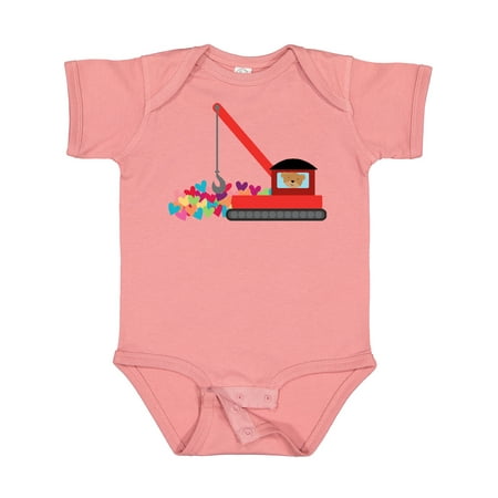 

Inktastic Valentines Day Holiday Heart Crane Gift Baby Boy or Baby Girl Bodysuit