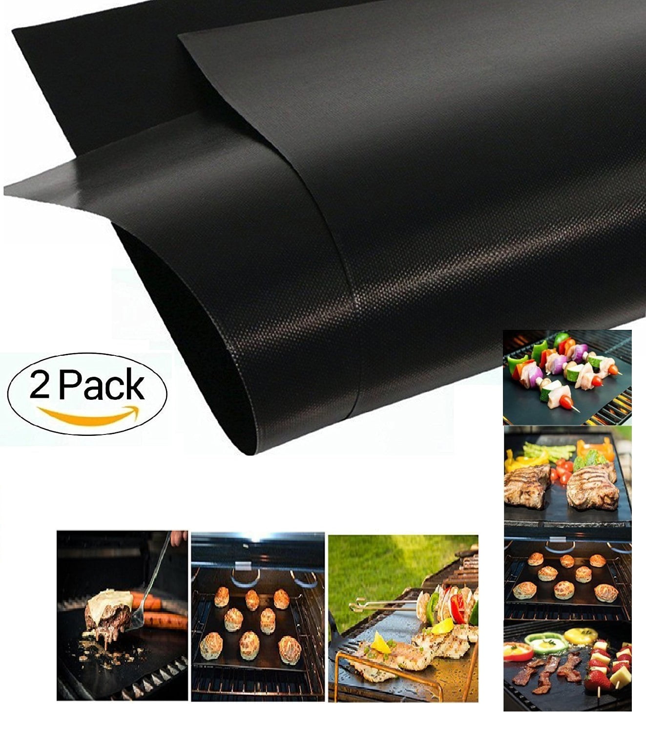 NonStick BBQ Grill Mat Heavy Duty, Reusable, and Easy to Clean set