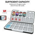 thumbnail image 2 of Étui pour Carte de Jeu Nintendo Switch& Switch OLED Ou Cartes Mémoire Micro SD, Rangement Portable pour Carte Mémoire Switch avec 24 Emplacements pour Cartes de Jeu et 24 Emplacements pour Cartes Micro SD, 2 of 4