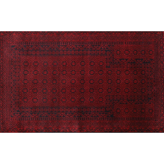 Ahgly Company Indoor Rectangle Traditional Dark Scarlet Red Persian Area Rugs, 8' x 12'