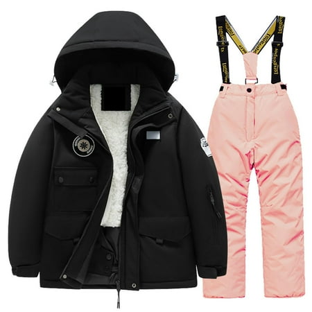 

Toddler Girls Outfits Holiday Outfits Ski Suit Multi Pocket Jacket And Pants Winter Windbroof Snowboarding Unisex Kid Winter Warm Snow Suits Fall Girls Clothings 12 Years-14 Years