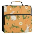 thumbnail image 6 of 3 Ring Zipper Binder with Shoulder Strap Waterproof Trapper Keeper 2 Inch D-Ring 500 Sheets Capacity Rabbit and Carrot, 6 of 8