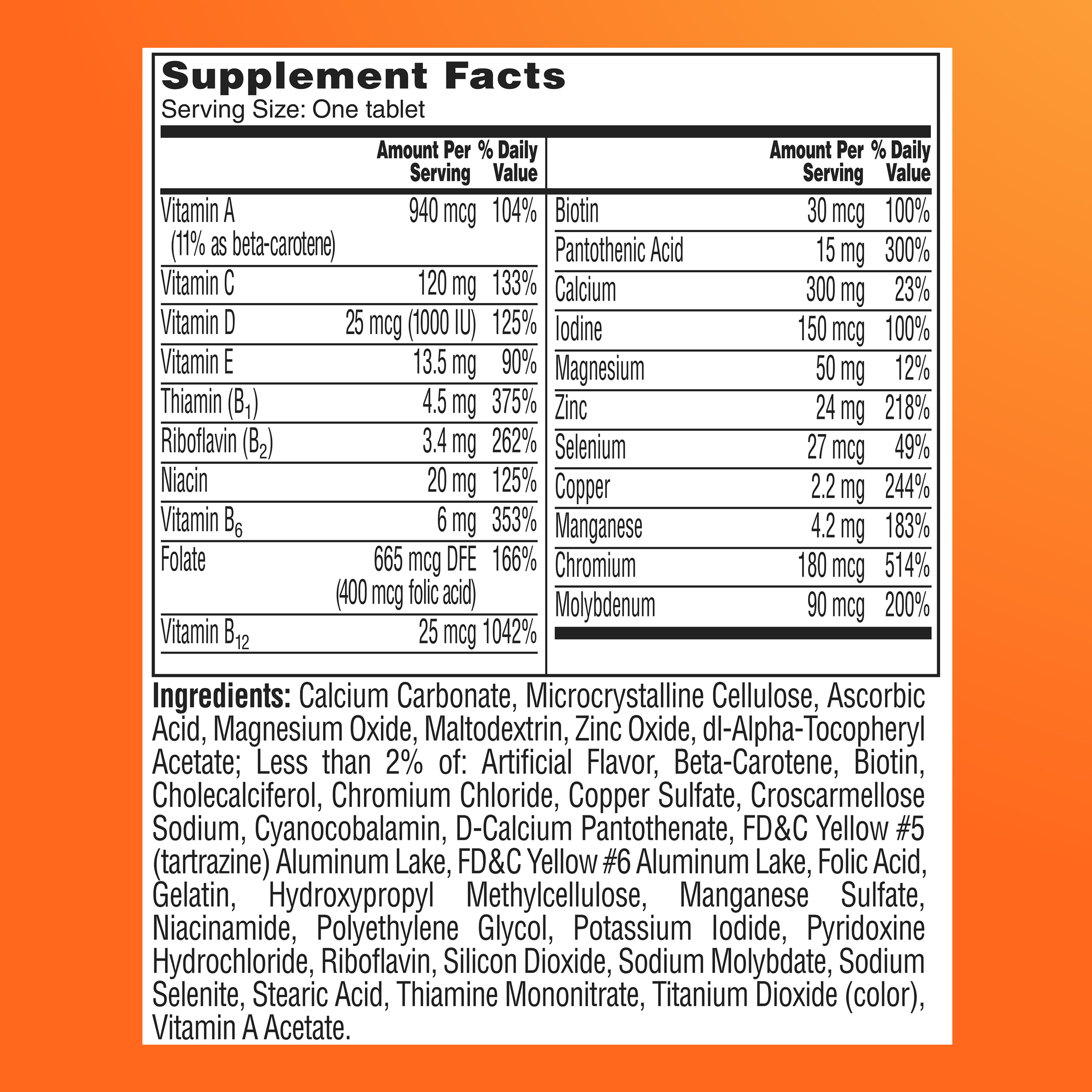 One A Day Women's 50 Plus Multivitamin, 100 Count photo 8
