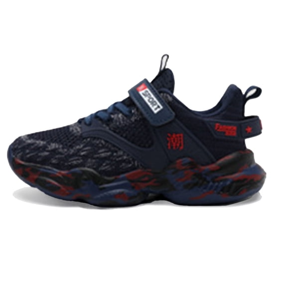 Wxolcjlv Boys Girls Tennis Running Shoes Kids Soft Mesh Breathable Athletic Sports Gym Sneakers Little/Big Kid For Teen Size 14 Years