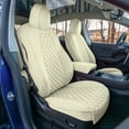 thumbnail image 2 of For 2020-2024 Tesla Model Y FH Group Waterproof Neoprene Custom Fit Made Car Seat Covers - Front Set Solid Beige, 2 of 5