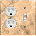 thumbnail image 1 of Metal Light Switch Plate Outlet Cover (Image of Marble Brown MAR024), 1 of 13