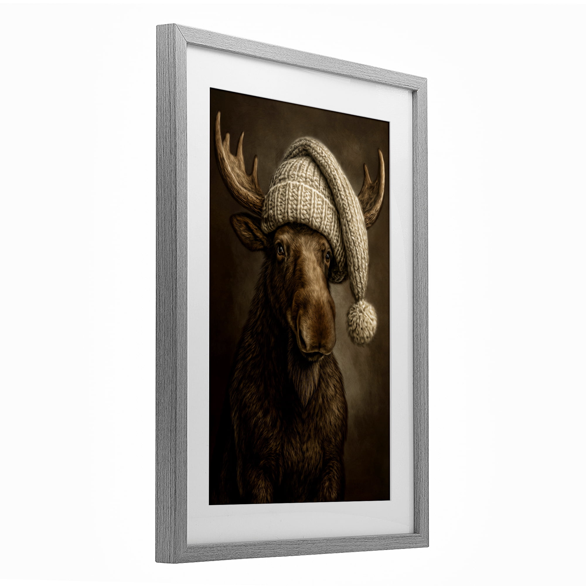 Stupell Industries Northwood Gentle Giant Gray Framed Print Under Glass, design by Kelley Parker