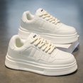 thumbnail image 6 of Men'S Stylish Thick-Soled Skate Shoes with a Solid Color Upper And Non-Slip Sole, Jogging, Traveling, And All Seasons Trendy Footwear for Boys, Suitable for Outdoor Campus Walking,, 6 of 9