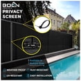 thumbnail image 2 of Boen Privacy Fence Screen 12' x 50' Black, 85% Privacy, Reinforced Eyelets, 2 of 9