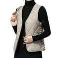 thumbnail image 3 of HAiming Womens Fleece Lined Vest Jacket Sleeveless Casual Padded Coat Snap Button Winter Warm Inner Outwear, 3 of 4