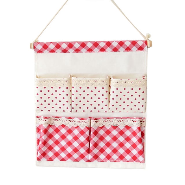 WHEANG Liquidation Advective Sac de Rangement pour Vêtements Suspendu Mur Télécommande Rangement de Débris