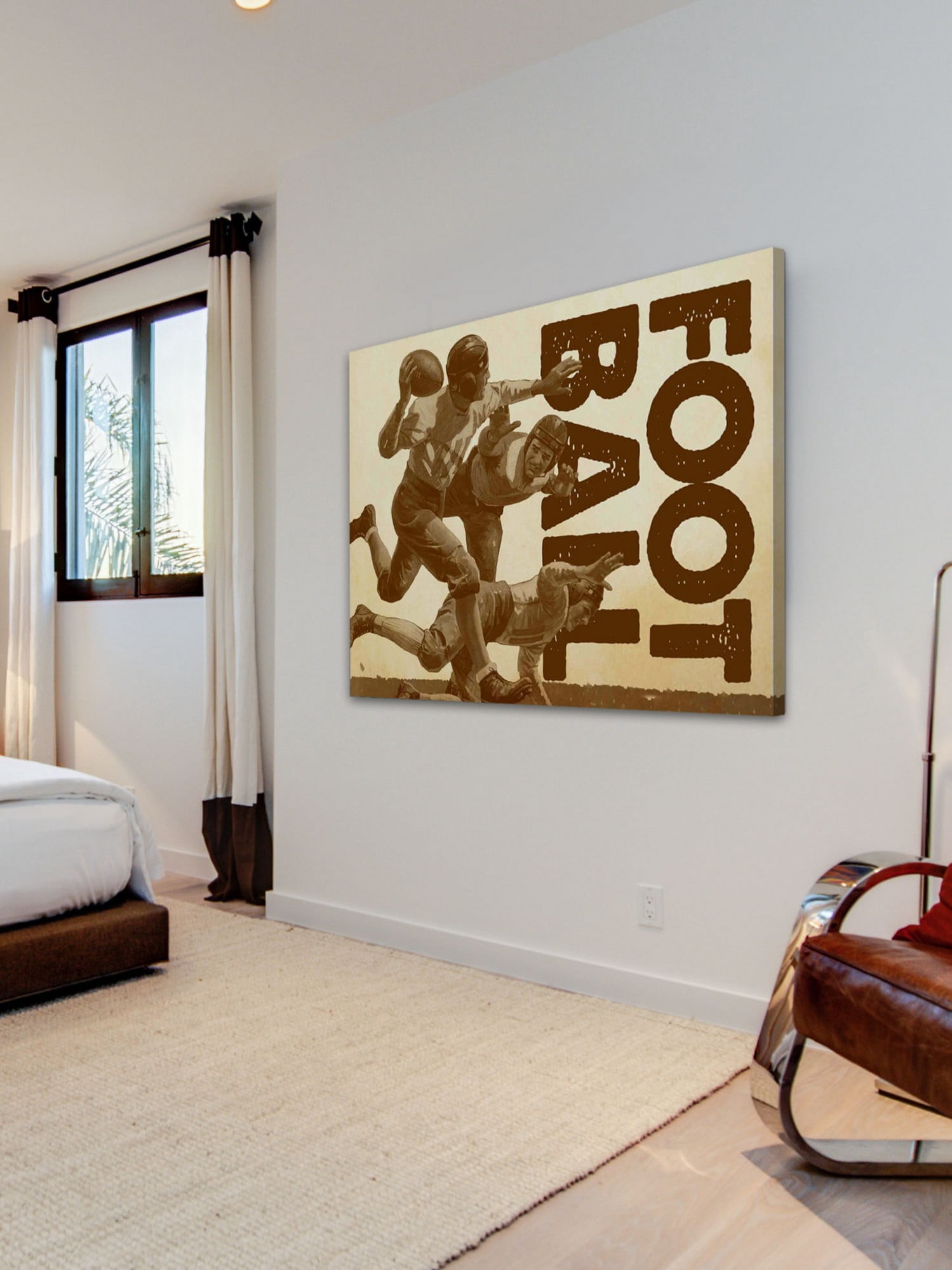 Marmont Hill Quarterback Pass-Alternative Version 3 by Maurice Bower Painting Print on Canvas
