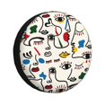thumbnail image 1 of Fotbe Aabstract Eyes Funda de Llanta de Repuesto con Estampado, Engrosada, Ajuste Universal para Jeep, Remolque, RV, SUV, Camión-17 inch, 1 of 6