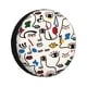 thumbnail image 1 of Fotbe Aabstract Eyes Funda de Llanta de Repuesto con Estampado, Engrosada, Ajuste Universal para Jeep, Remolque, RV, SUV, Camión-14 inch, 1 of 6