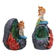 thumbnail image 5 of Nautical Blue Tail Mermaids With LED Light Geode Crystal Cave Figurines Set Of 2, 5 of 9