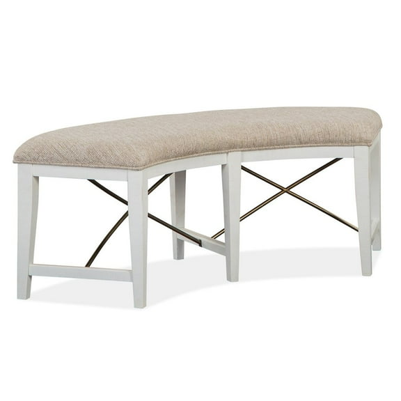 Magnussen Heron Cove Curved Bench with Upholstered Seat