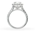 thumbnail image 3 of Unique Moments Lab Grown 2.50 ct Diamond Engagement Ring Princess Halo Solitaire 10K White Gold, 3 of 6