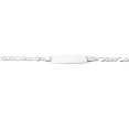 thumbnail image 1 of 14k White Gold 6 Inch Shiny Classic Figaro ID Bracelet With Lobster Clasp - 2.6 Grams, 1 of 3