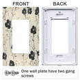 thumbnail image 3 of Yayeee Rocker Switch Wall Plate 1-Gang 4.6"x2.9" Home Decorative Outlet Cover, Small Black Flowers, 3 of 6