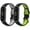 black / grey / black / green, variant on KOMI Straps Compatible with Xiaomi Mi Smart Band 6 / Mi Band 6 / Band 5 Straps - 2x Replacement Silicone Watch Bands - Black