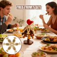 thumbnail image 3 of New Tree Trivet Set - 3 Trivets & 1 Stand (Christmas Tree Design) Christmas Decor for Kitchen Dining Tables (Red-1pc)23.5*13cm, 3 of 5