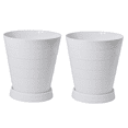 thumbnail image 1 of 2 Macetas Grande Moderna Minimalista Interior Exterior Plato BLANCO, 1 of 4