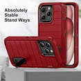 thumbnail image 5 of ELEHOLD for iPhone 13 Pro Max Hybrid Rugged Case with HD Screen Protector,Dual Layer Hard Protective Invisible Kickstand Non-Slip Drop-Proof Shockproof Anti-Scratches Heavy Duty Cover,Red+Black, 5 of 7