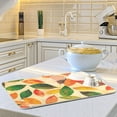 thumbnail image 6 of Yayeee Dish Drying Mat for Kitchen Counter 18"x24" Microfiber Absorbent Pad, Green Retro Autumn Leaves, 6 of 7