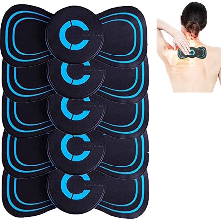 Microcurrent EMS Mini Massage Device, EMS Bioelectric Acupoints Massager, EMS Microcurrent Mini Massage Device, Cordless Portable Mini Electric EMS Neck Massager for Pain Relief (5pcs)