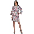 thumbnail image 1 of Moomaya Printed Crossover Robes Bridesmaid Getting Ready Bathrobes For Women, 1 of 6