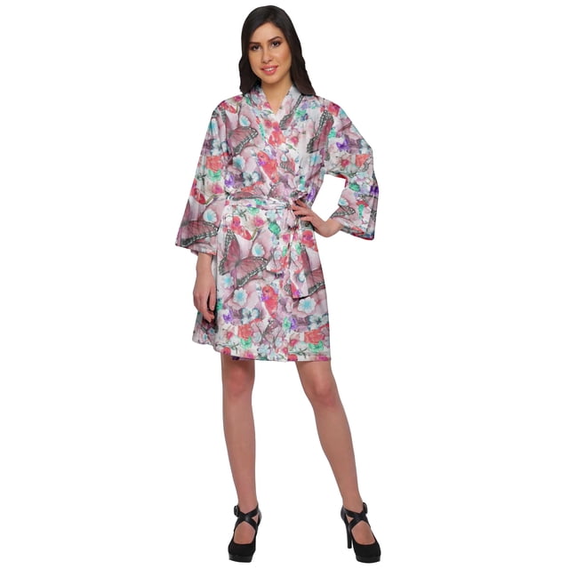 Moomaya Printed Crossover Robes Bridesmaid Getting Ready Bathrobes For Women
