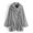 Grey, variant on Sanbonepd Women Casual Fleece Jacket Solid Cute Oversize Coats Home Pajamas
