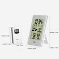 thumbnail image 3 of FanJu LCD Wireless Weather Station Alarm Clock with Snooze Digital Indoor & Outdoor Thermohygrometer with Backlight & Alarm Function Temperature Humidity Monitor for Home Office Greenhouse W, 3 of 8