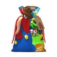 thumbnail image 1 of Rocae Mario for Christmas Drawstring Linen Gift Bag with Drawstrings Treat Bag Goody Present Bags for Christmas Party Favor-Medium, 1 of 7
