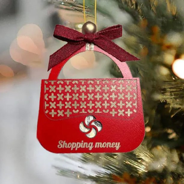Tarjetero decorativo navideño, cartera creativa de gasolinera para decoración del hogar