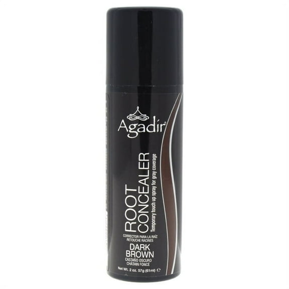 Root Concealer Temporary Touch Up Spray - Dark Brown by Agadir for Unisex - 2 oz Hair Color