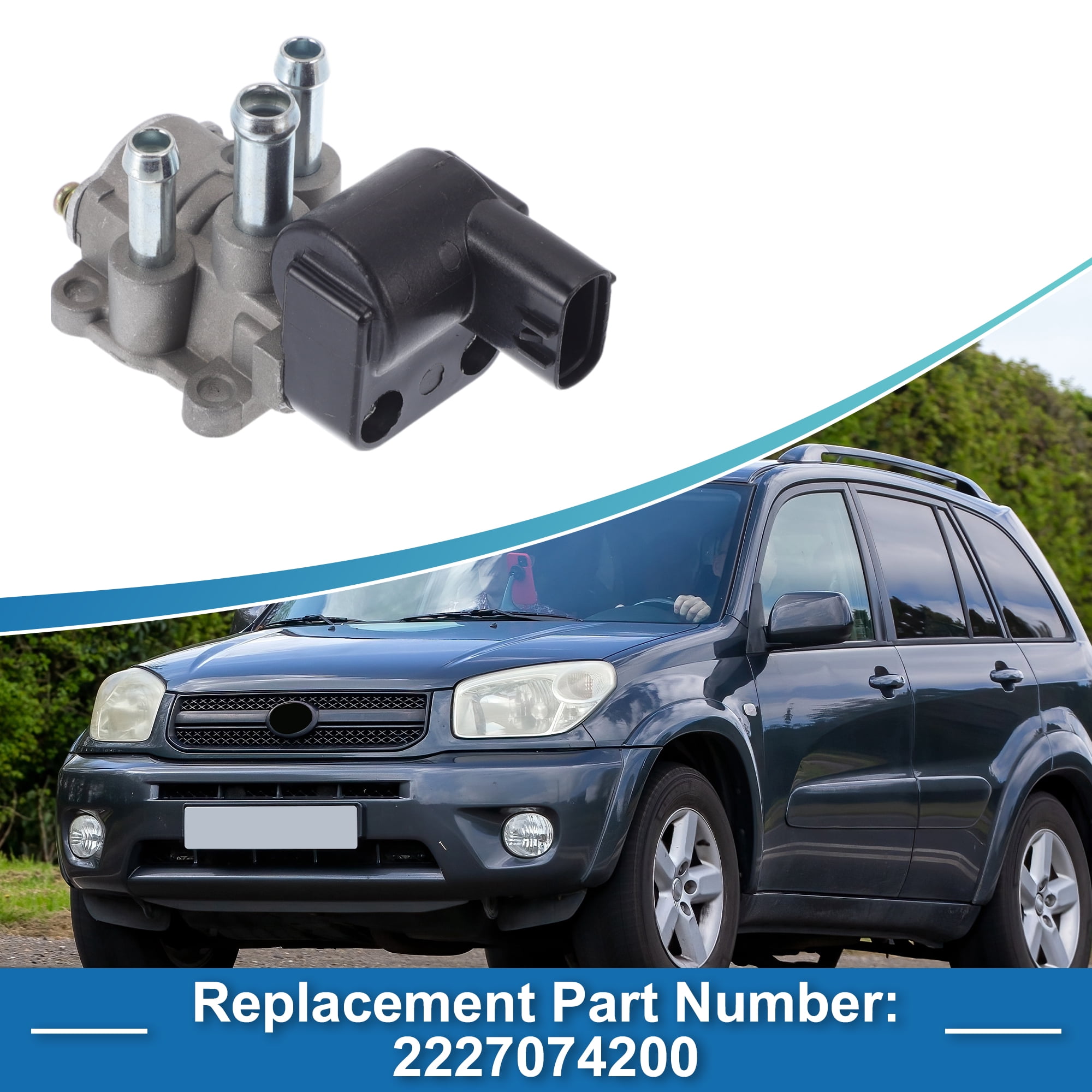 Unique Bargains Car Idle Air Control Valve for Toyota RAV4 1998-2000 Replace No.2227074200 IACV Idle Motor Idle Air Control Valve for Stable Engine Operation