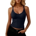 thumbnail image 4 of LVHAOGJOB Tank for Women Sleeveless V Neck Tops Summer Solid Color Workout Womens Shirts, 4 of 9