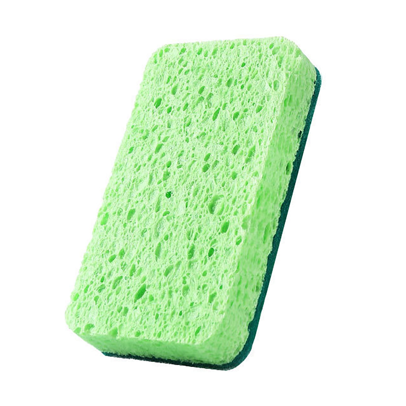 Agiferg Dishwashing Kitchen Sponges Natural Wood Pulp Cotton Sponge Double-side Oil Free