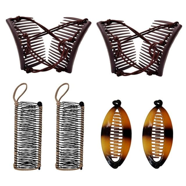 Pinzas de pelo vintage Salvador 6 piezas peines plátano para mujeres