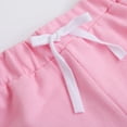 thumbnail image 4 of Tfken Summer Shorts For Girls Elastic Waist Patchwork Athletic Shorts Casual Daily Wear Toddler Comfortable Clothes White Size 3-4 Years, 4 of 7