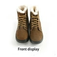 thumbnail image 5 of XIMIN Men's Winter Boots Outdoor Snow Warm Cotton Fur Lined Winter Shoes Breathable Work Boots Lace Up Comfortable Non Slip Ankle Platform Boots, 5 of 8