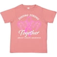 thumbnail image 3 of Inktastic Staying Strong Together with Pink Breast Cancer Ribbon Boys or Girls Toddler T-Shirt, 3 of 5